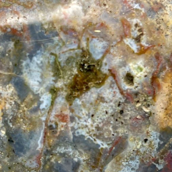 XL Gorgeous Ocean Jasper ❤️ Heart Druzy including stand 1lb 14oz - Picture 7 of 8